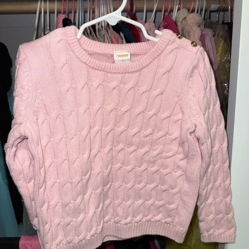 Gymboree Pink Cable Knit Sweater